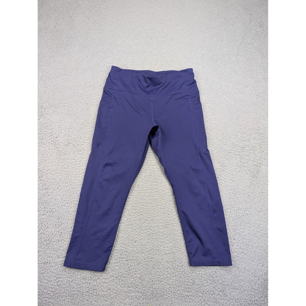 Lululemon Pants Womens 8 Purple High Rise Crop Leggings Pockets Running
